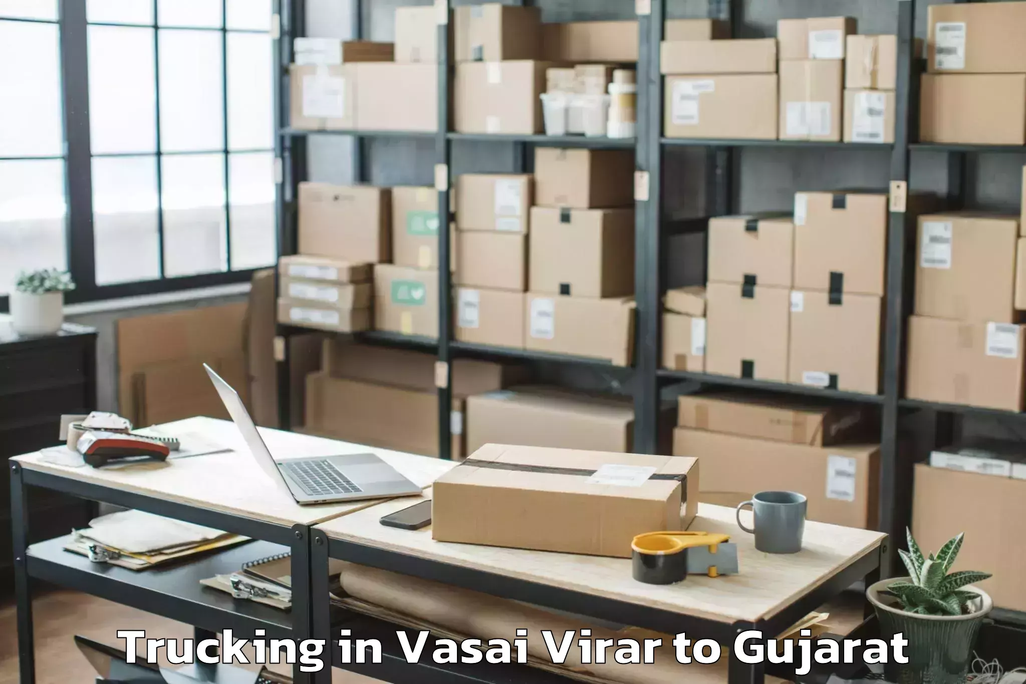 Top Vasai Virar to Visnagar Trucking Available